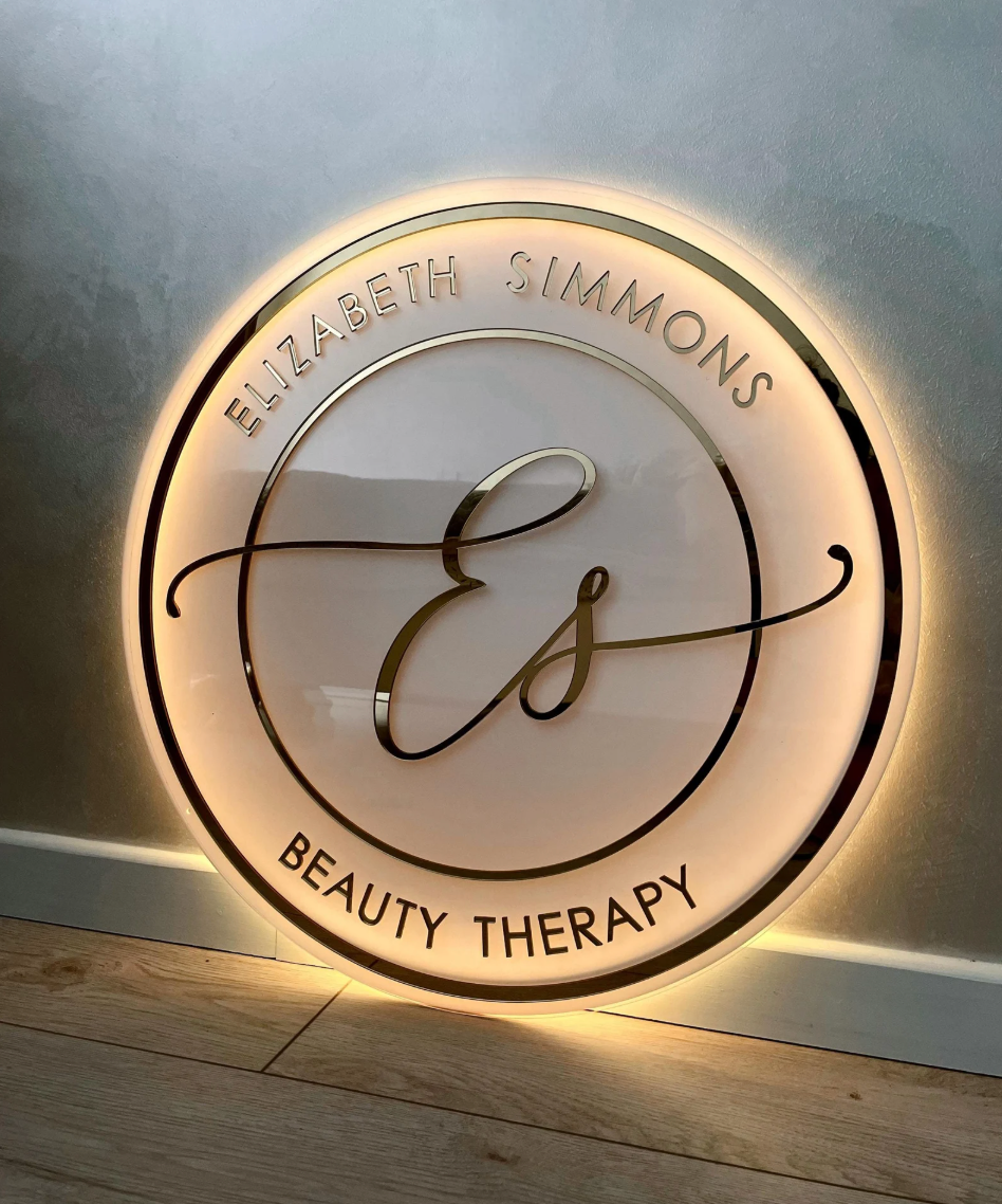 3D Round Custom Logo Sign β Backlit Neon Acrylic