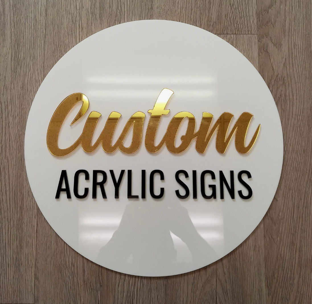Custom 3D Acrylic Sign - Round