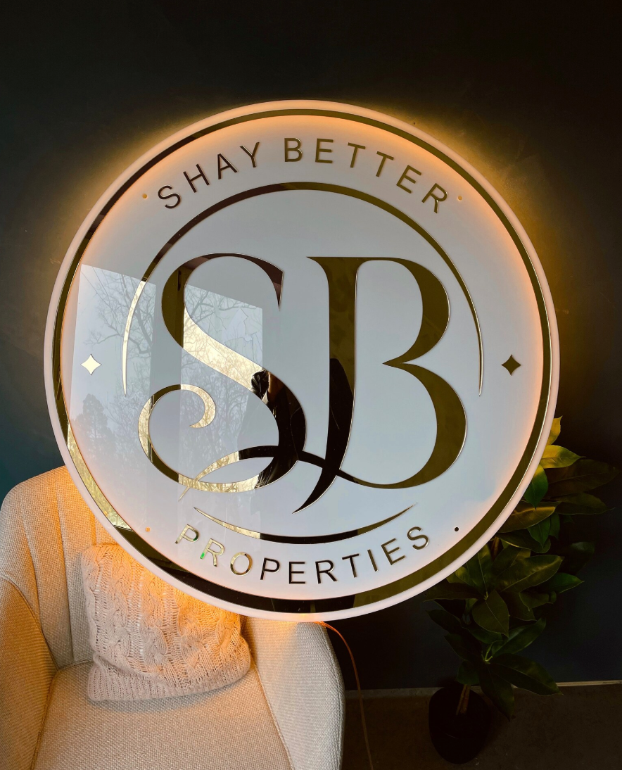 3D Round Custom Logo Sign β Backlit Neon Acrylic