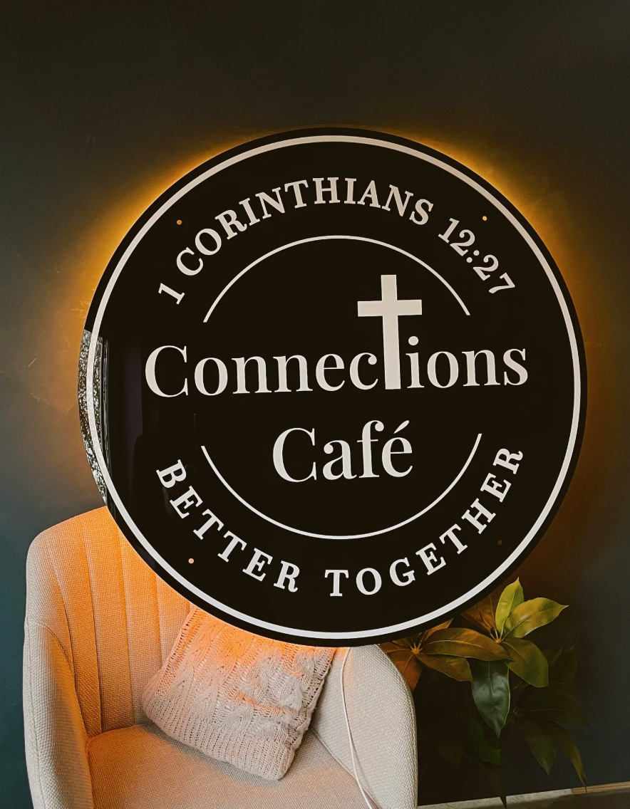 Logo of a Coffee Shop on a dark background