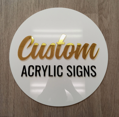 Custom 3D Acrylic Sign - Round